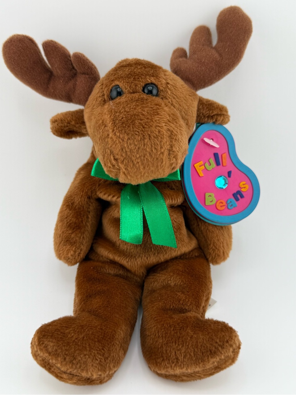 Vintage Avon 1999 Full of Beans Spruce the Moose Plush Toy Dec Birthstone Tag